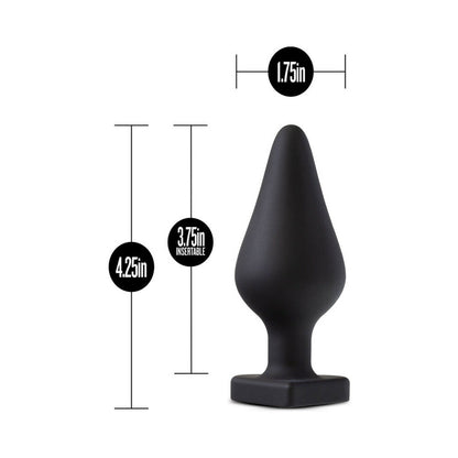 Blush Temptasia 'Fuck Me' Silicone Anal Plug with Heart-Shaped Base Black3