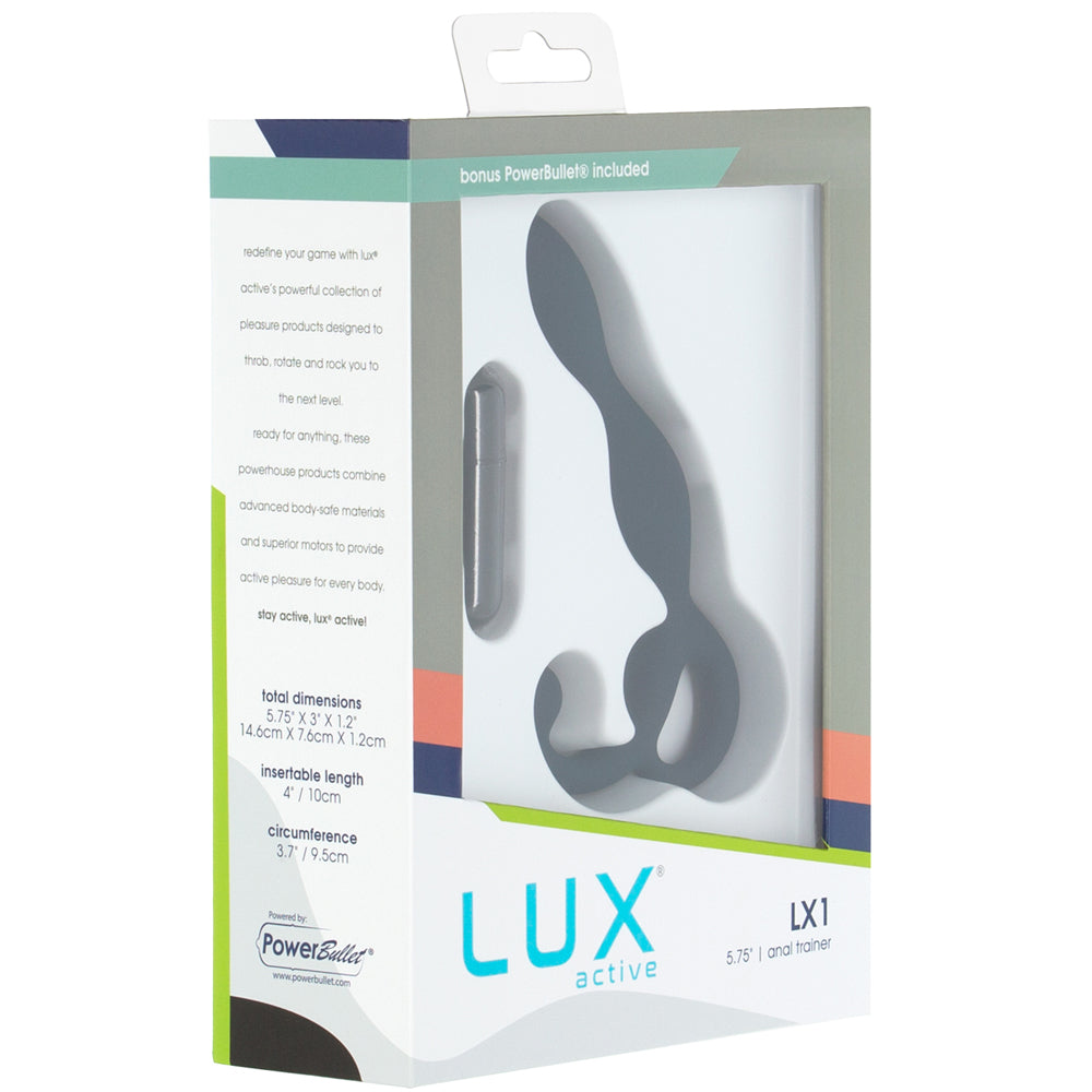 BMS Lux Active LX1 5.75 in. Anal Trainer Silicone With Power Bullet Dark Blue 1