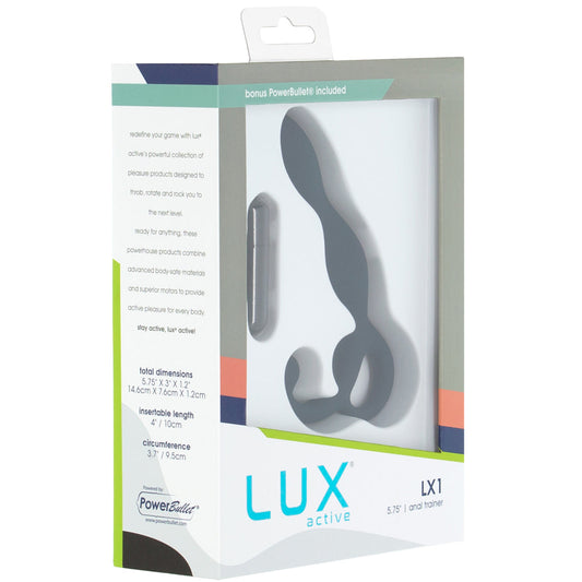 BMS Lux Active LX1 5.75 in. Anal Trainer Silicone With Power Bullet Dark Blue 1