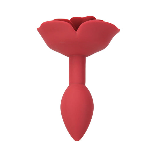 BMS Lux Active Rose Silicone Butt Plug Red 1