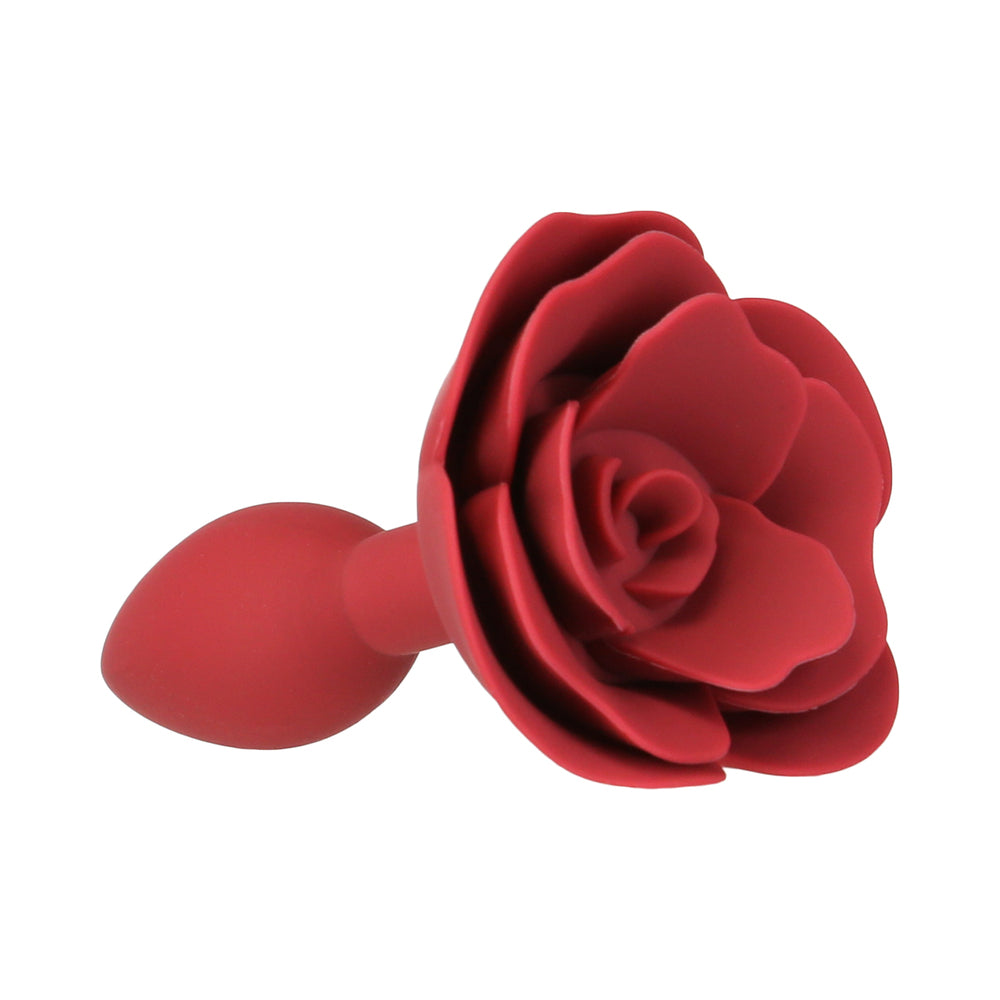 BMS Lux Active Rose Silicone Butt Plug Red 2