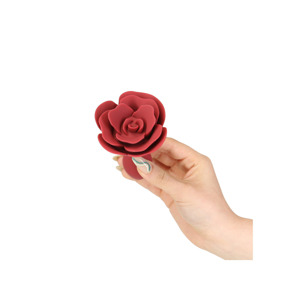 BMS Lux Active Rose Silicone Butt Plug Red 4