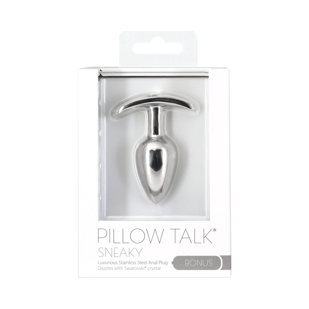 BMS Pillow Talk Sneaky Stainless Steel Anal Plug with Swarovski Crystal 
