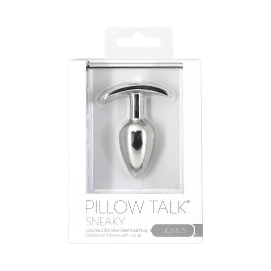 BMS Pillow Talk Sneaky Stainless Steel Anal Plug with Swarovski Crystal 