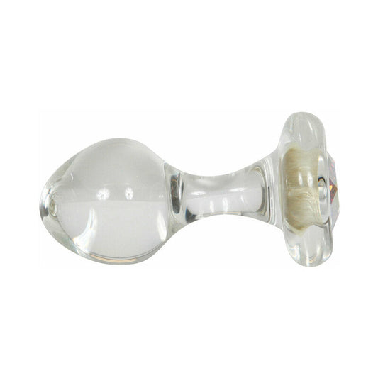 Crystal Delights Small Clear Plug with Gem Aurora Borealis 