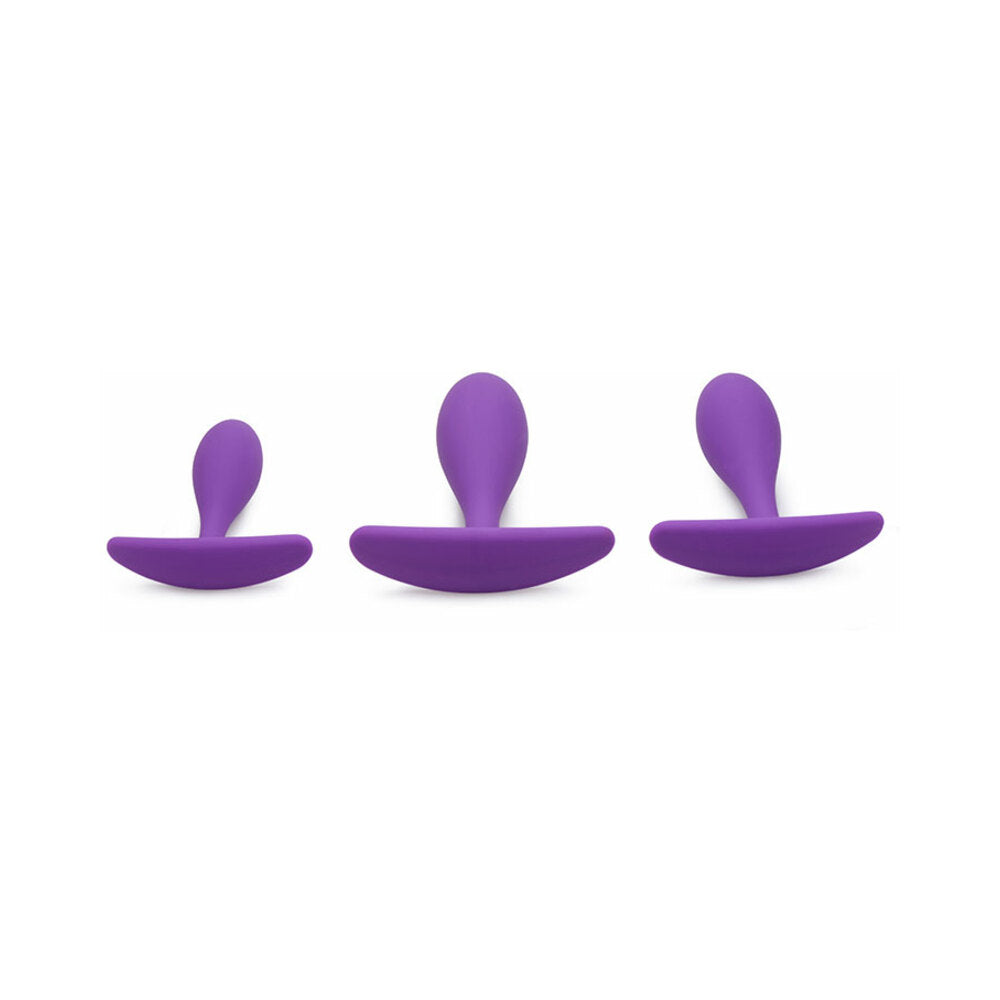 Curve Novelties Gossip Rump Bumpers 3-Piece Silicone Anal Plug Training Set Violet2