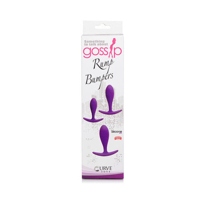 Curve Novelties Gossip Rump Bumpers 3-Piece Silicone Anal Plug Training Set Violet5