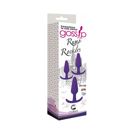 Curve Novelties Gossip Rump Rockers 3-Piece Silicone Anal Plug Training Set1