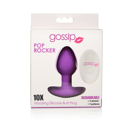 Curve Novelties Toys Gossip Pop Rocker Rechargeable Remote-Controlled Silicone Vibrating Anal Plug1
