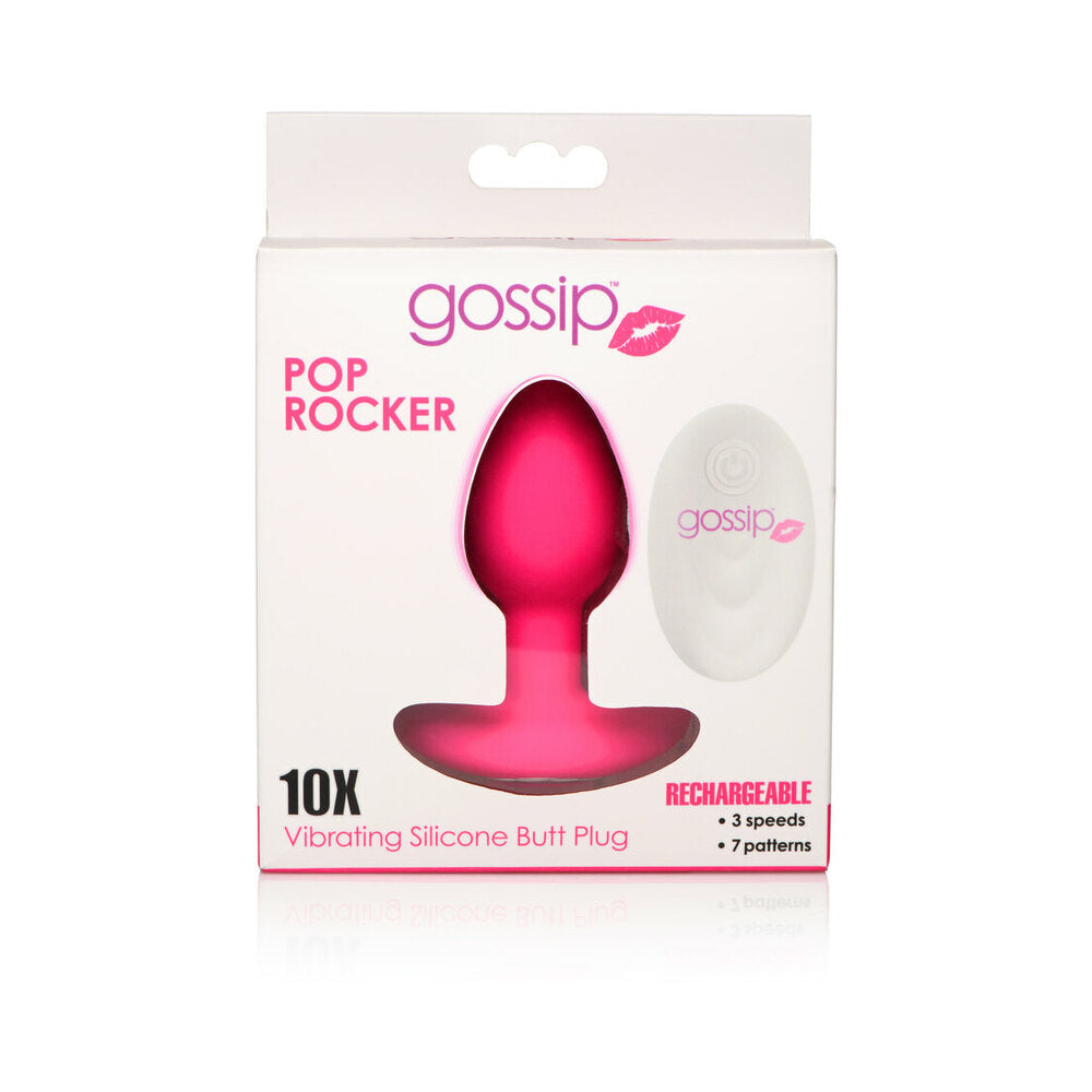 Curve Novelties Toys Gossip Pop Rocker Rechargeable Remote-Controlled Silicone Vibrating Anal Plug 