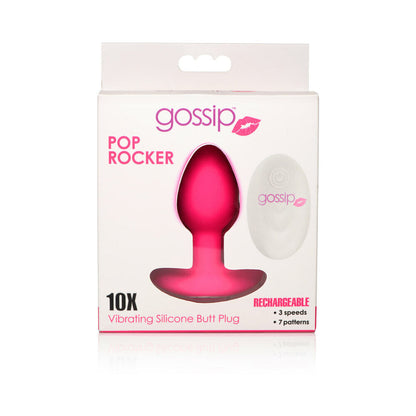 Curve Novelties Toys Gossip Pop Rocker Rechargeable Remote-Controlled Silicone Vibrating Anal Plug 