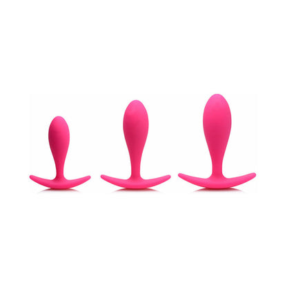 Curve Novelties Toys Gossip Rump Bumpers 3-Piece Silicone Anal Training Set Magenta4