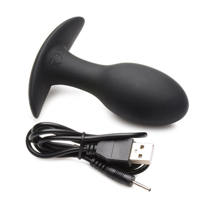 Curve Novelties Toys Rooster Rumbler Vibrating Silicone Anal Plug Black6
