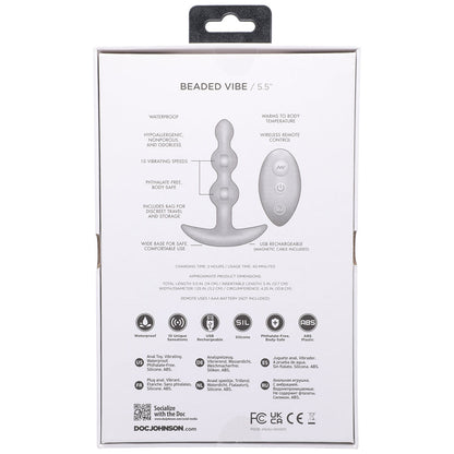 Doc Johnson A-Play BEADED VIBE Rechargeable Silicone Anal Plug with Remote13