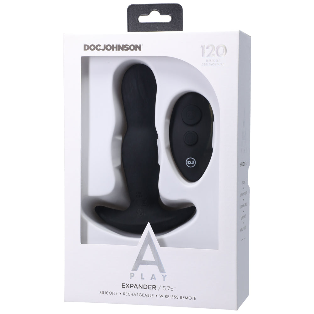 Doc Johnson A-Play EXPANDER Rechargeable Silicone Anal Plug with Remote Black3