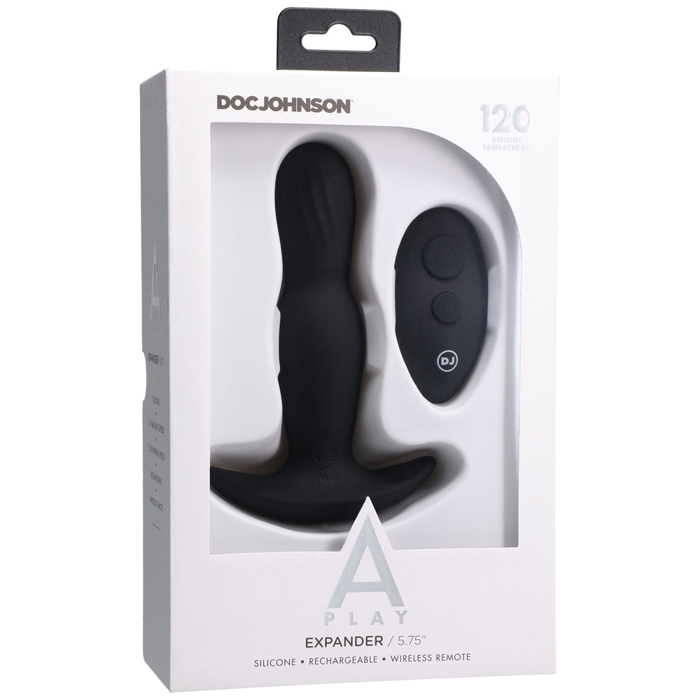 Doc Johnson A-Play EXPANDER Rechargeable Silicone Anal Plug with Remote Black6