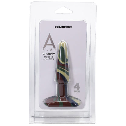 Doc Johnson A-Play Groovy 4 in. Silicone Anal Plug 