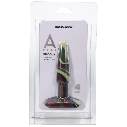 Doc Johnson A-Play Groovy 4 in. Silicone Anal Plug 