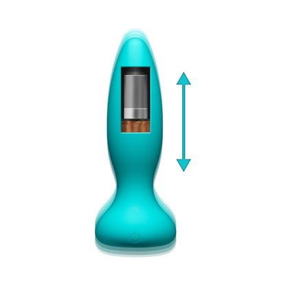Doc Johnson A-Play Thrust Adventurous Rechargeable Silicone Anal Plug with Remote Teal4