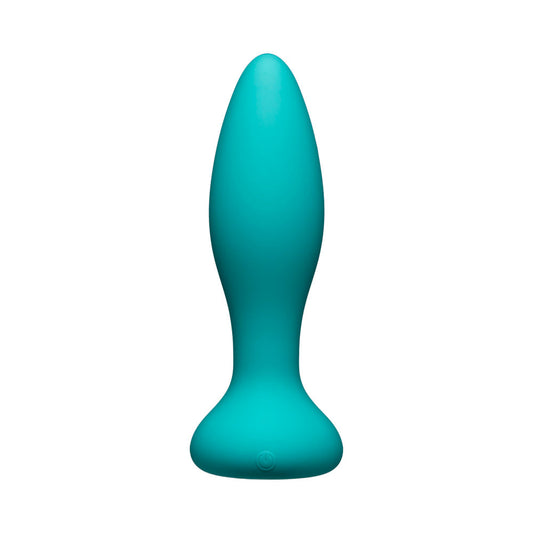 Doc Johnson A-Play Thrust Experienced Rechargeable Silicone Anal Plug with Remote Teal1