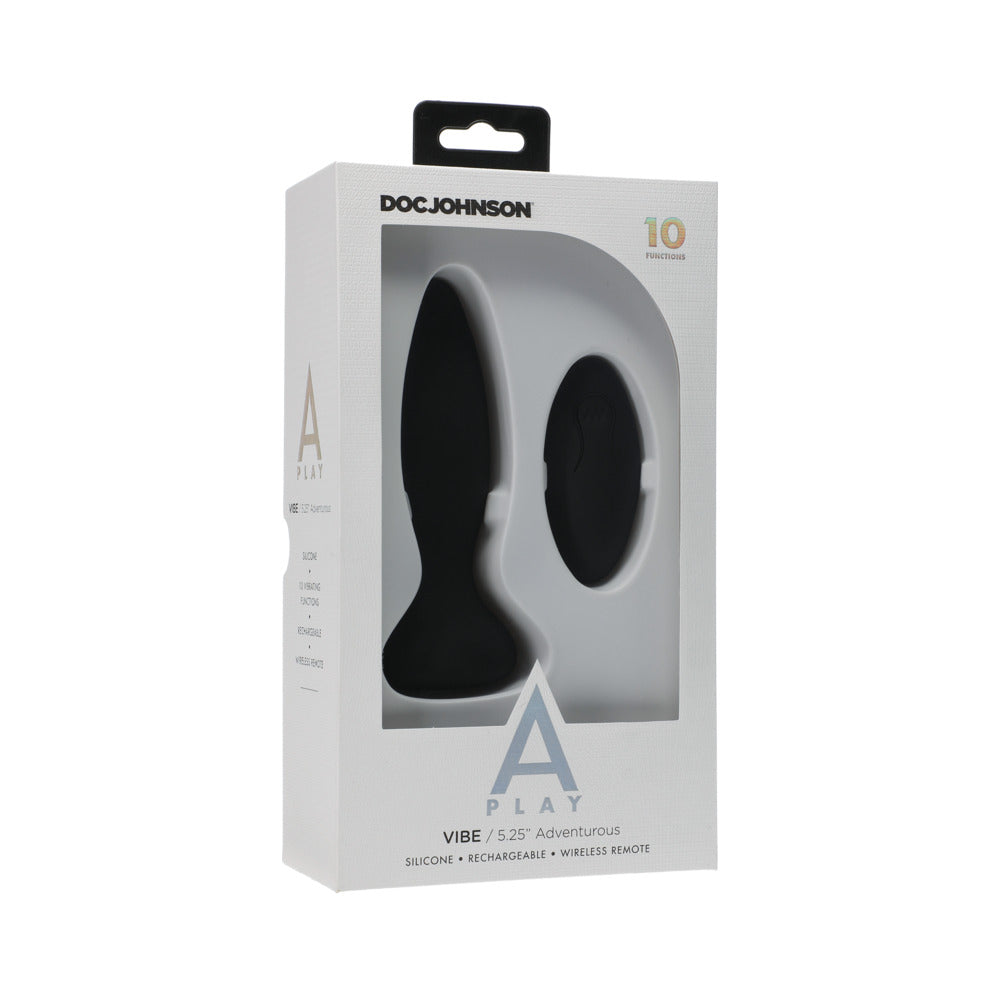 Doc Johnson A-Play Vibe Adventurous Rechargeable Silicone Anal Plug with Remote 