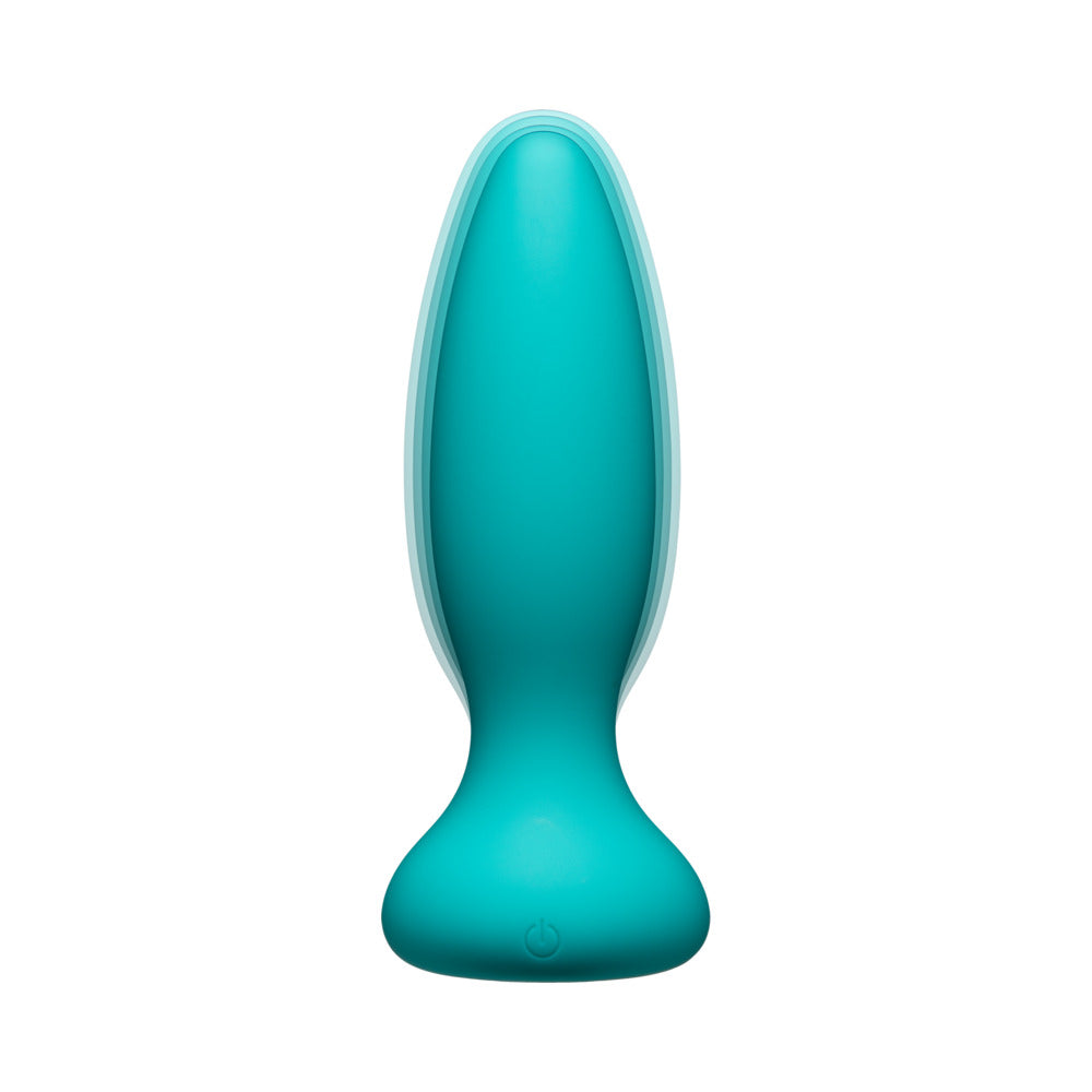 Doc Johnson A-Play Vibe Experienced Rechargeable Silicone Anal Plug with Remote Teal3