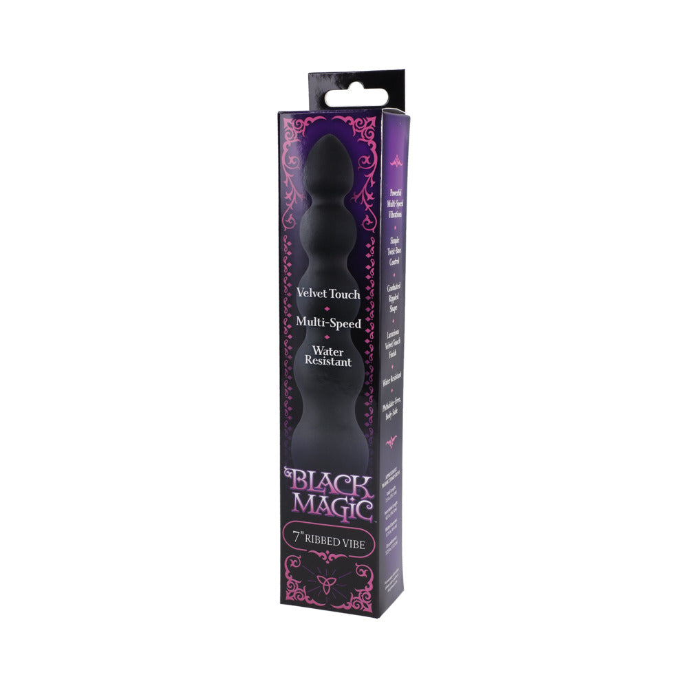 Doc Johnson Black Magic 7in Ribbed Vibrator2