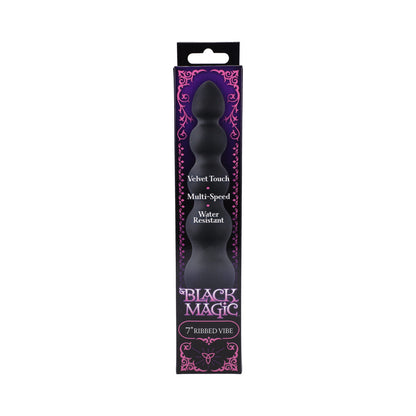 Doc Johnson Black Magic 7in Ribbed Vibrator3