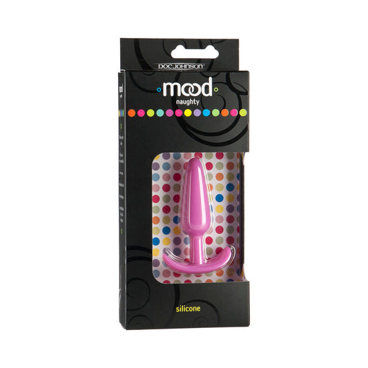 Doc Johnson Mood - Naughty - Small Pink Silicone Butt Plug 