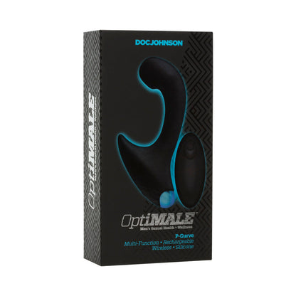Doc Johnson OptiMALE Vibrating P-Massager with Wireless Remote Black 