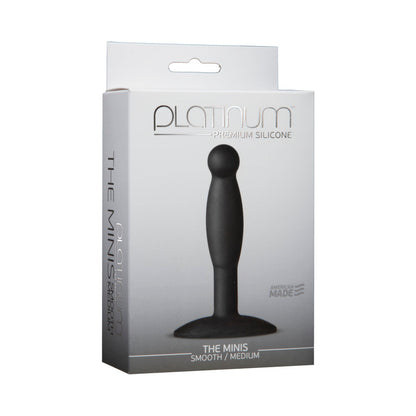 Doc Johnson Platinum Premium Silicone - The Minis - Smooth - Medium Black 