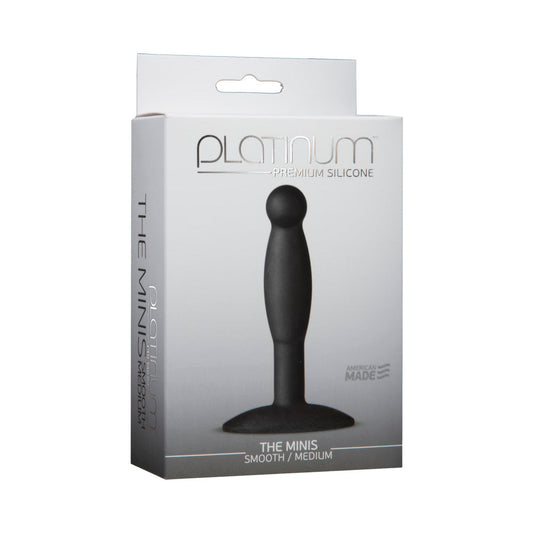 Doc Johnson Platinum Premium Silicone - The Minis - Smooth - Medium Black 