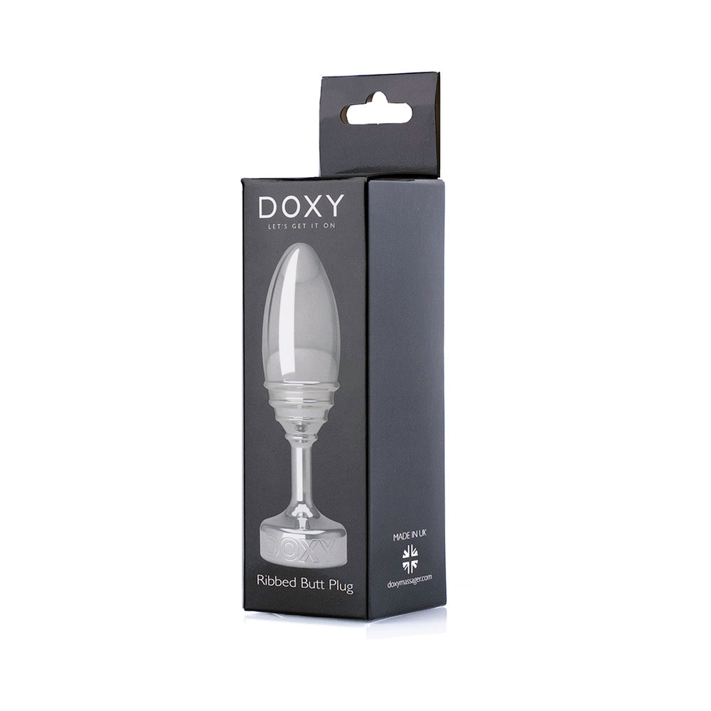 Doxy Ribbed Metal Butt Plug5