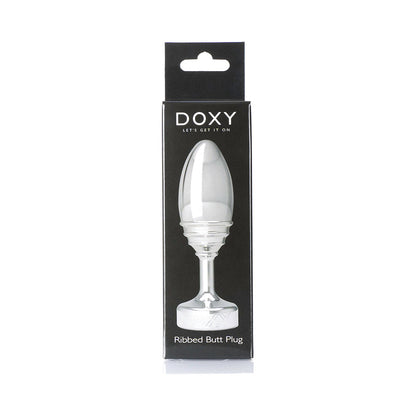 Doxy Ribbed Metal Butt Plug 