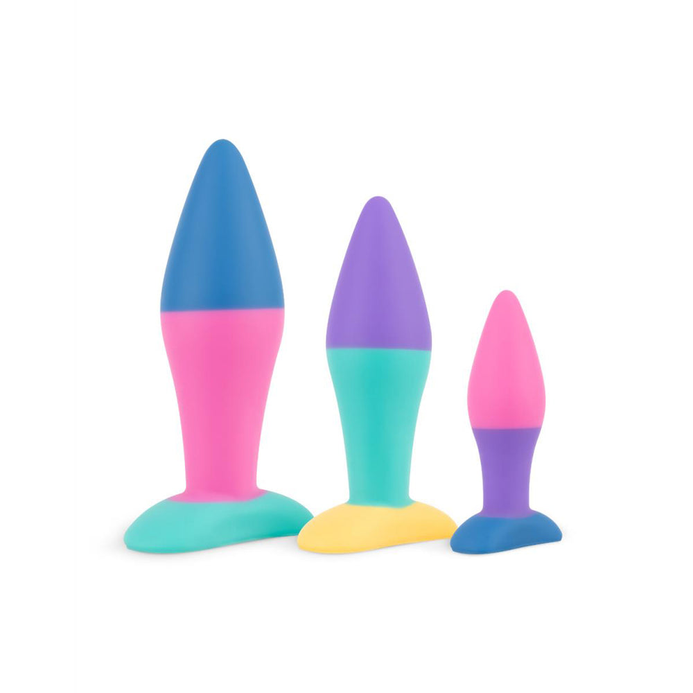 EDC Wholesale PMV20 Koda 3-Piece Butt Plug Set Multicolor 4