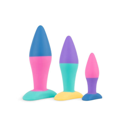 EDC Wholesale PMV20 Koda 3-Piece Butt Plug Set Multicolor 4