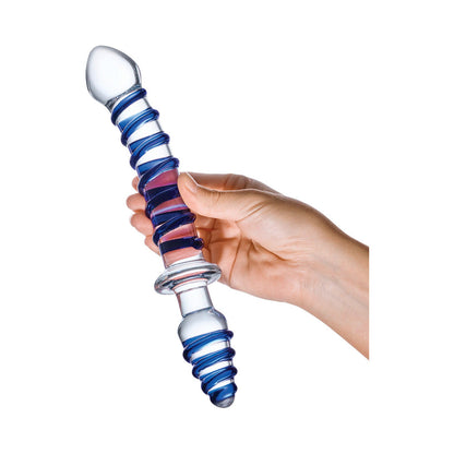 Electric Eel Glas 10 in. Mr. Swirly Double Ended Glass Dildo & Butt Plug3