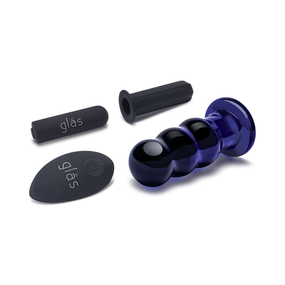 Electric Eel Glas 3.5 in. Rechargeable Remote-Controlled Vibrating Beaded Butt Plug2