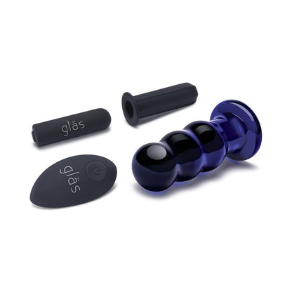Electric Eel Glas 3.5 in. Rechargeable Remote-Controlled Vibrating Beaded Butt Plug2