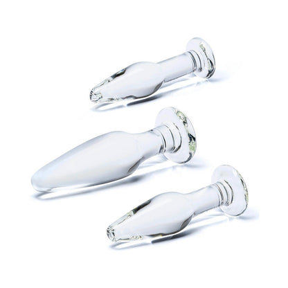 Electric Eel Glas 3-Piece Glass Anal Plug Training Set2
