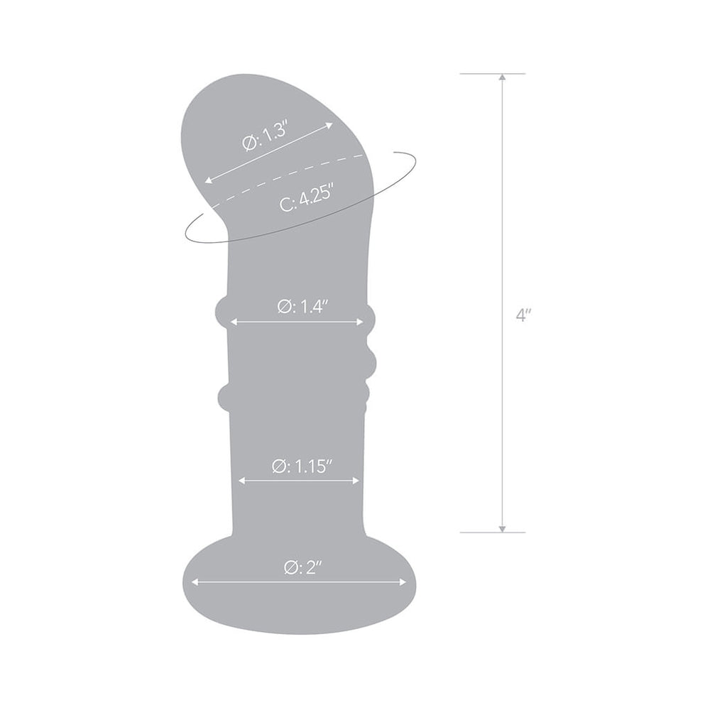 Electric Eel Glas 4 in. Rechargeable Remote-Controlled Vibrating Dotted G-Spot/P-Spot Plug7