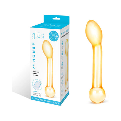 Electric Eel Glas 7 in. Honey Dripper Anal Slider Prostate Stimulating Glass Dildo 