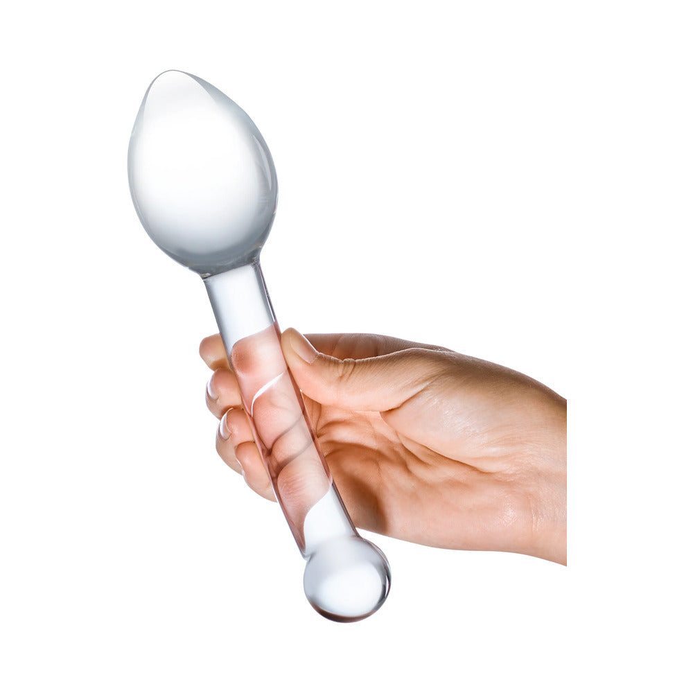 Electric Eel Glas 8 in. Pure Indulgence Anal Slider Prostate Stimulating Glass Dildo3