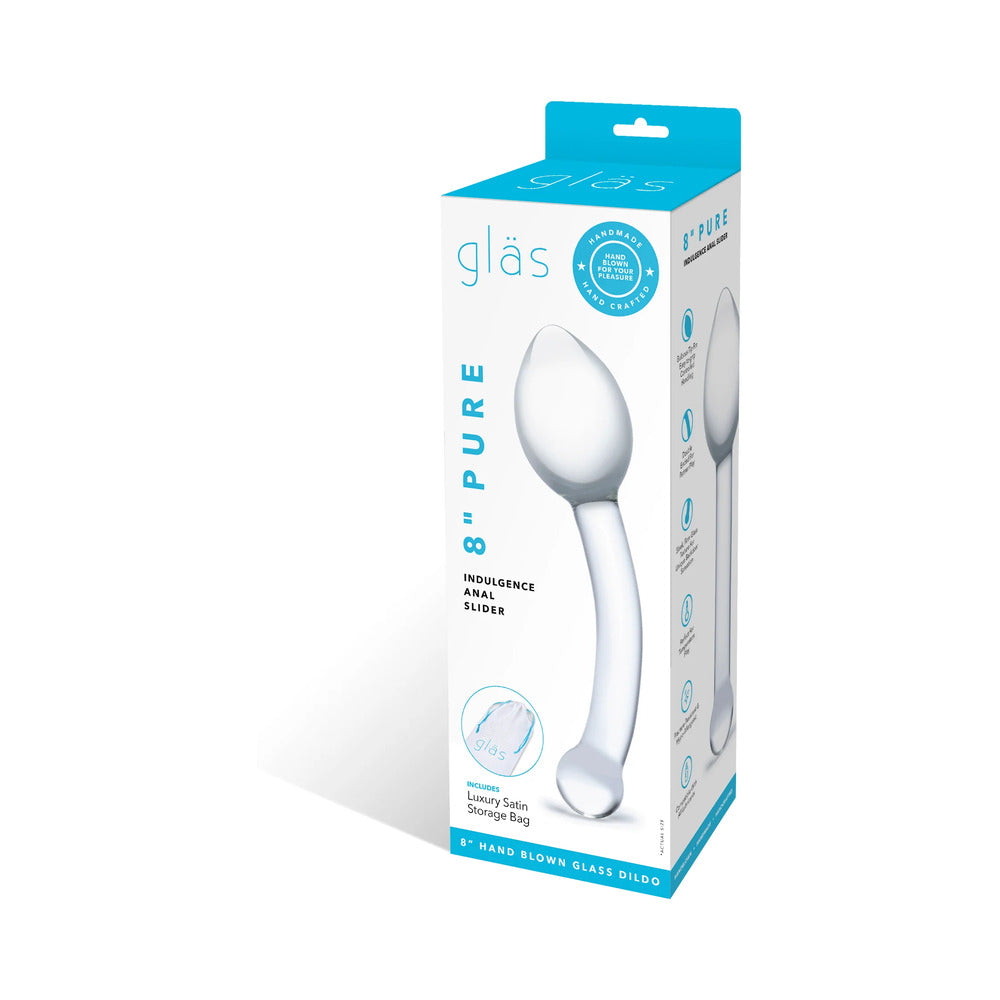 Electric Eel Glas 8 in. Pure Indulgence Anal Slider Prostate Stimulating Glass Dildo7