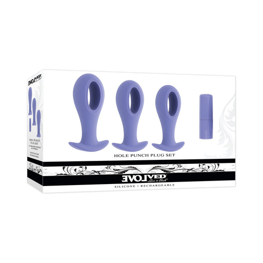 Evolved Hole Punch Plug Set Rechargeable Purple 