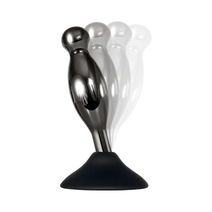 Evolved Joy Sticks 2-Piece Metal Anal Plug With Suction Cup Base Set Black6
