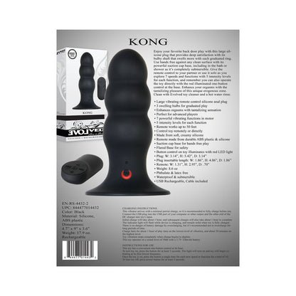 Evolved Kong Rechargeable Remote-Controlled Vibrating Silicone Anal Plug Black8