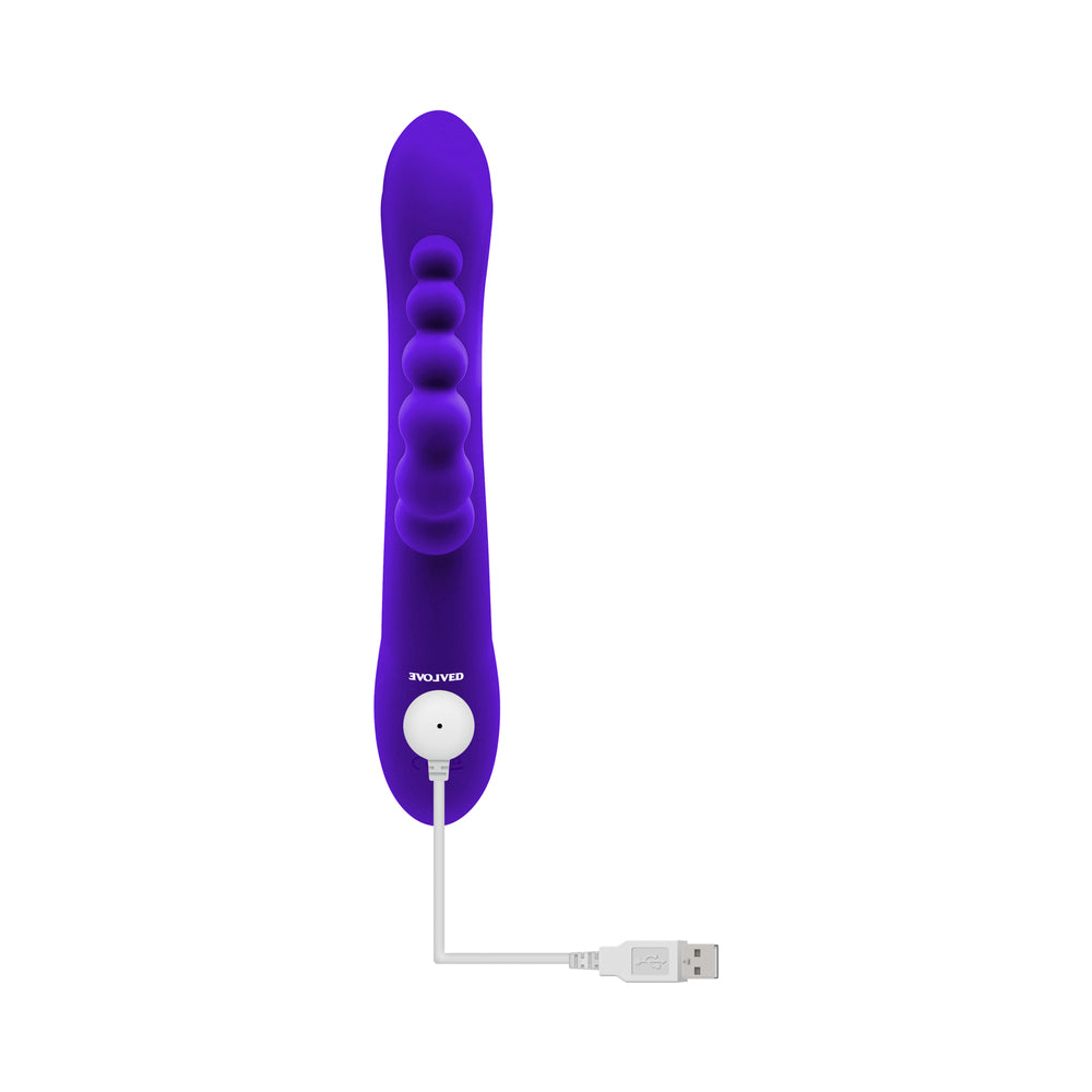 Evolved Lick Me Rechargeable Dual Entry Triple Stimulation Silicone Vibrator Purple4