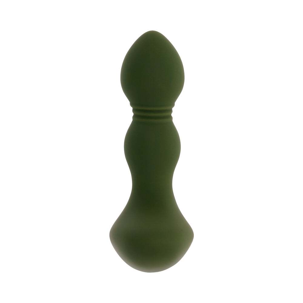Evolved Lieutenant Rechargeable Anal Vibrator Silicone Green2