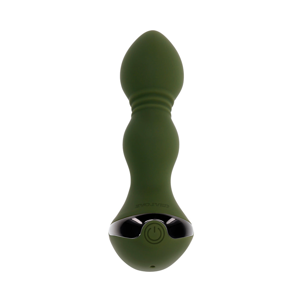 Evolved Lieutenant Rechargeable Anal Vibrator Silicone Green3